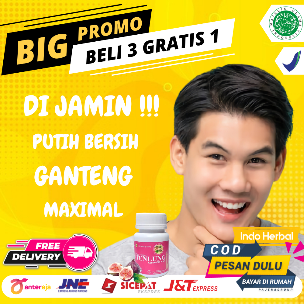 Kapsul Suplemen Vitamin Pil Obat Pemutih Badan Pria Permanen Pemutih Kulit Seluruh Tubuh Pria