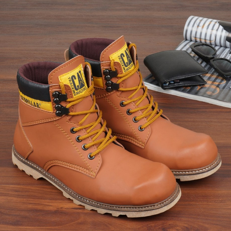 Sepatu Safety Boots Pria Caterpillar - Septy CAT Safety Shoes Boot - Sepatu Gunung Septi Kerja