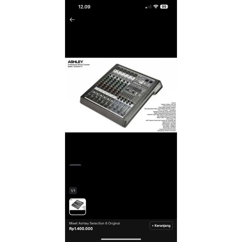 Mixer Ashley Selection 6 Original