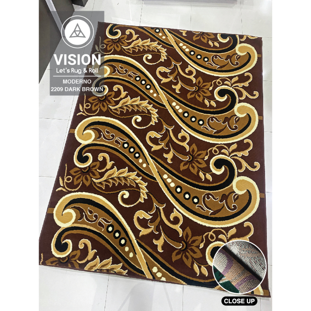 Karpet Lokal Moderno 190 x 260 cm 2209 Dark Brown