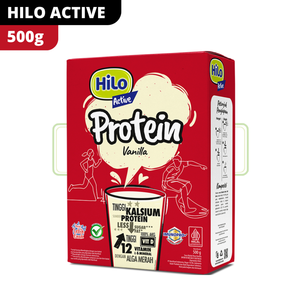 

HiLo Active Vanilla 500g - Susu Tinggi Kalsium Lebih Rendah Lemak