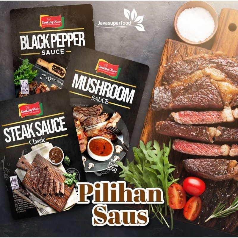 

COOKING MASTER Saus Steak/Saus Mushroom 250gr Halal Enak Premium Praktis