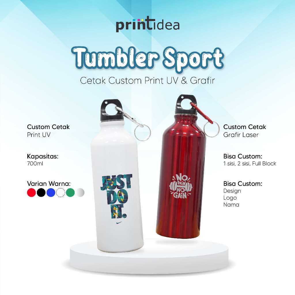 Tumbler Sport Custom Minum Custom 700ml Custom Tumbler Bowling Botol Souvenir Promosi Botol Minum Se
