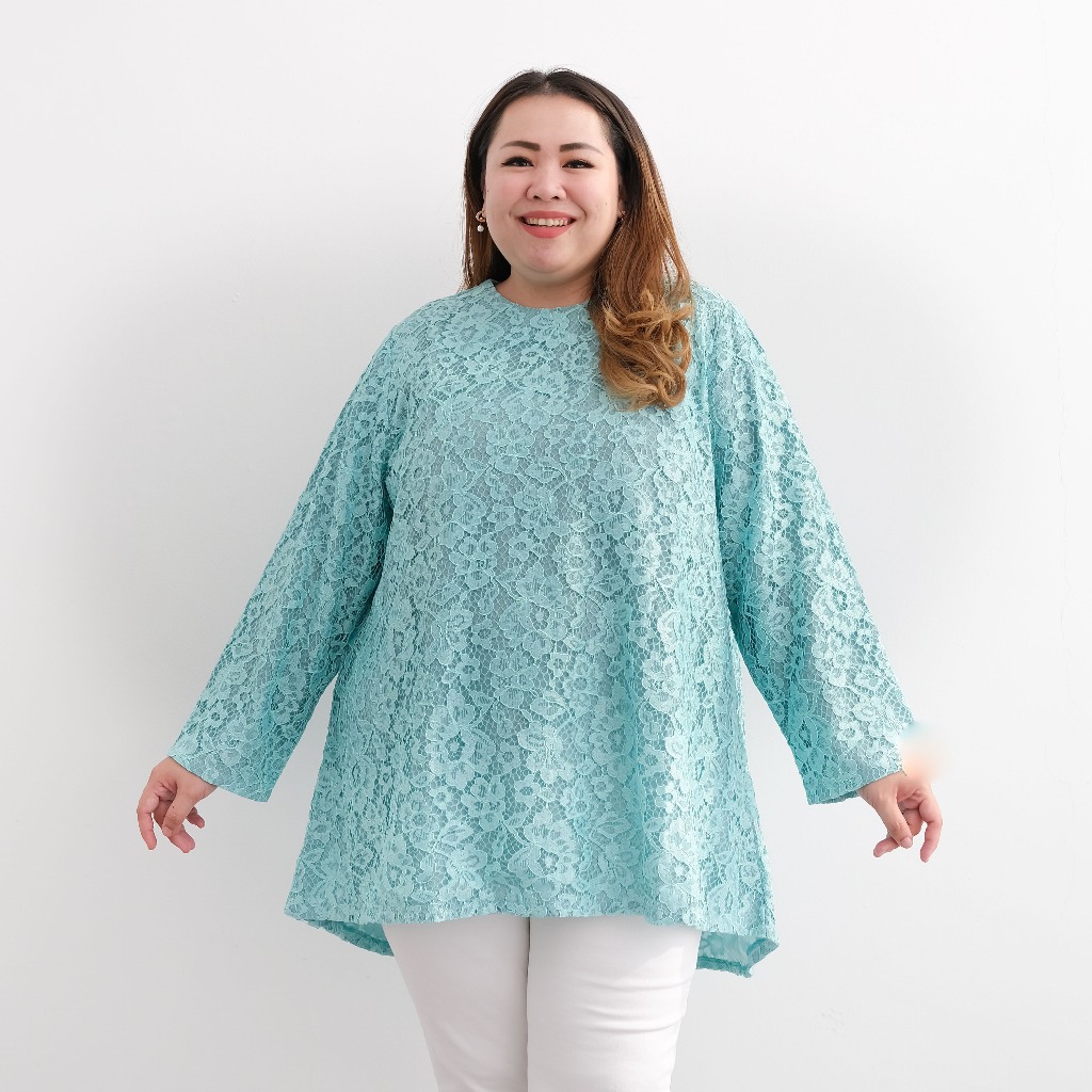DYCY Blouse Atasan Brukat Alila Bigsize Jumbo LD 120cm dan LD 130cm