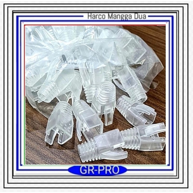 plug boot rj45 cat 6A transparan CPB-6A-TRA CISCOM plak but
