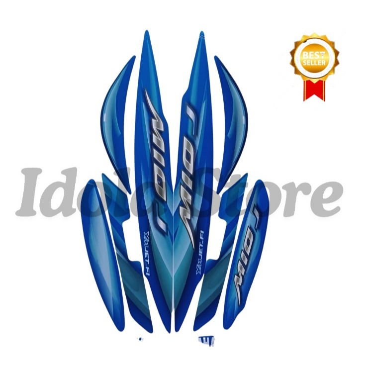 Stiker Striping  Mio J 2011 Full Biru List Stiker Standar Mio J 2011 - Striping Standar Mio J 2011