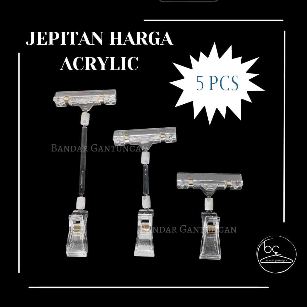 

5 PCS Jepitan Price Tag PAKET Price Tag Jepitan Toko Penjepit Papan Obral Transparan Jepitan Promo Penjepit Label Papan Tag Hanger Transparan - BKS