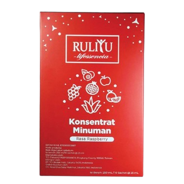

Ruliyu Lifessencia Raspberry 250 Ml (10 sachet) - Suplemen Kesehatan kulit, Kolagen, Antioksidan, Anti Aging
