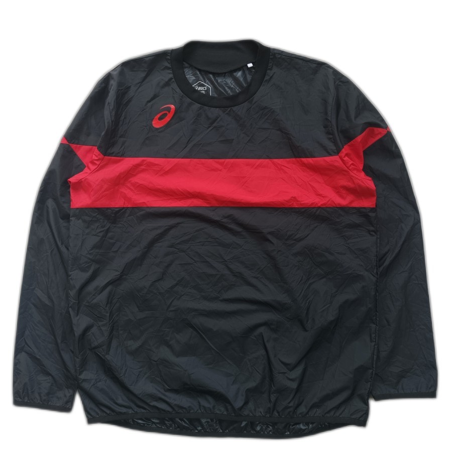 jaket asics pullover twotone windbreaker running jacket xl