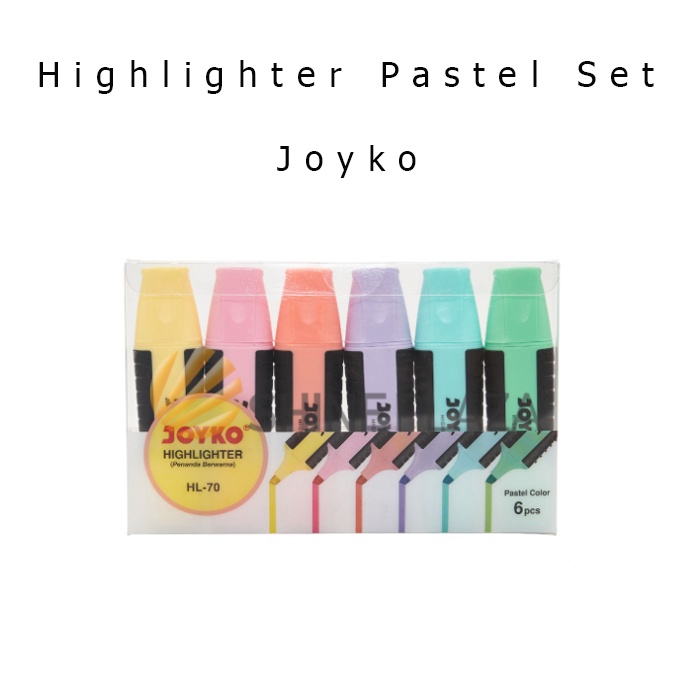 

KODE P43W Highlighter Joyko Set Pastel Color HL7 Penanda Berwarna Joyko