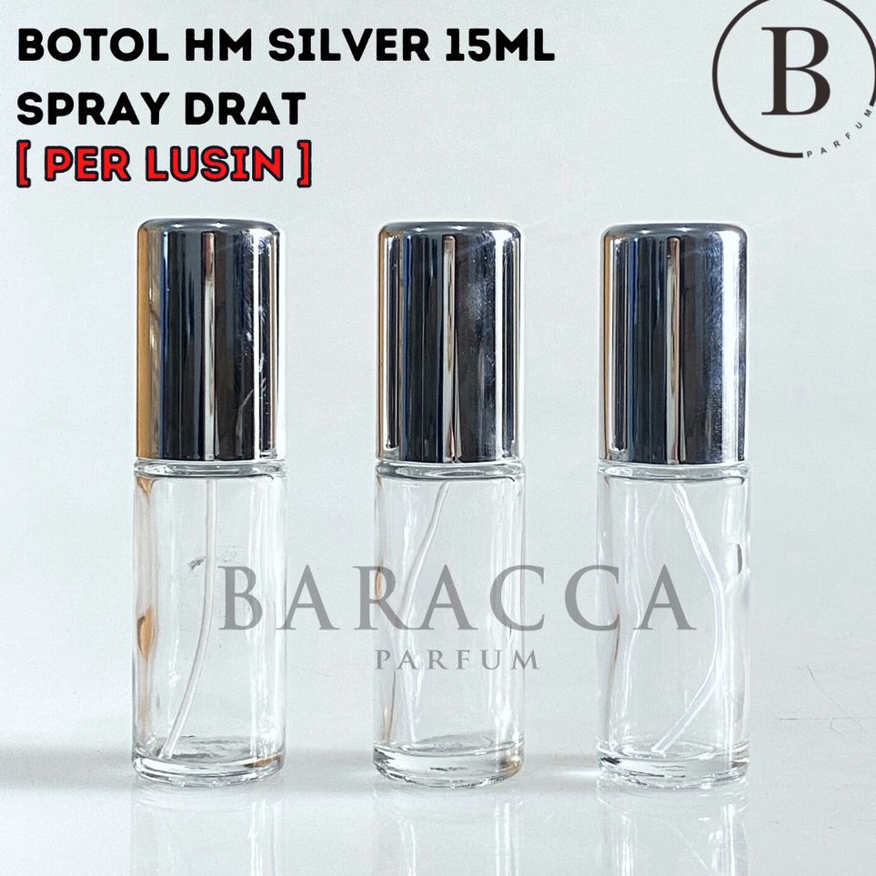 KODE N55B Botol Parfum HM 15ML Drat Silver  Botol Parfum Kosong HM  Botol HM 15ML