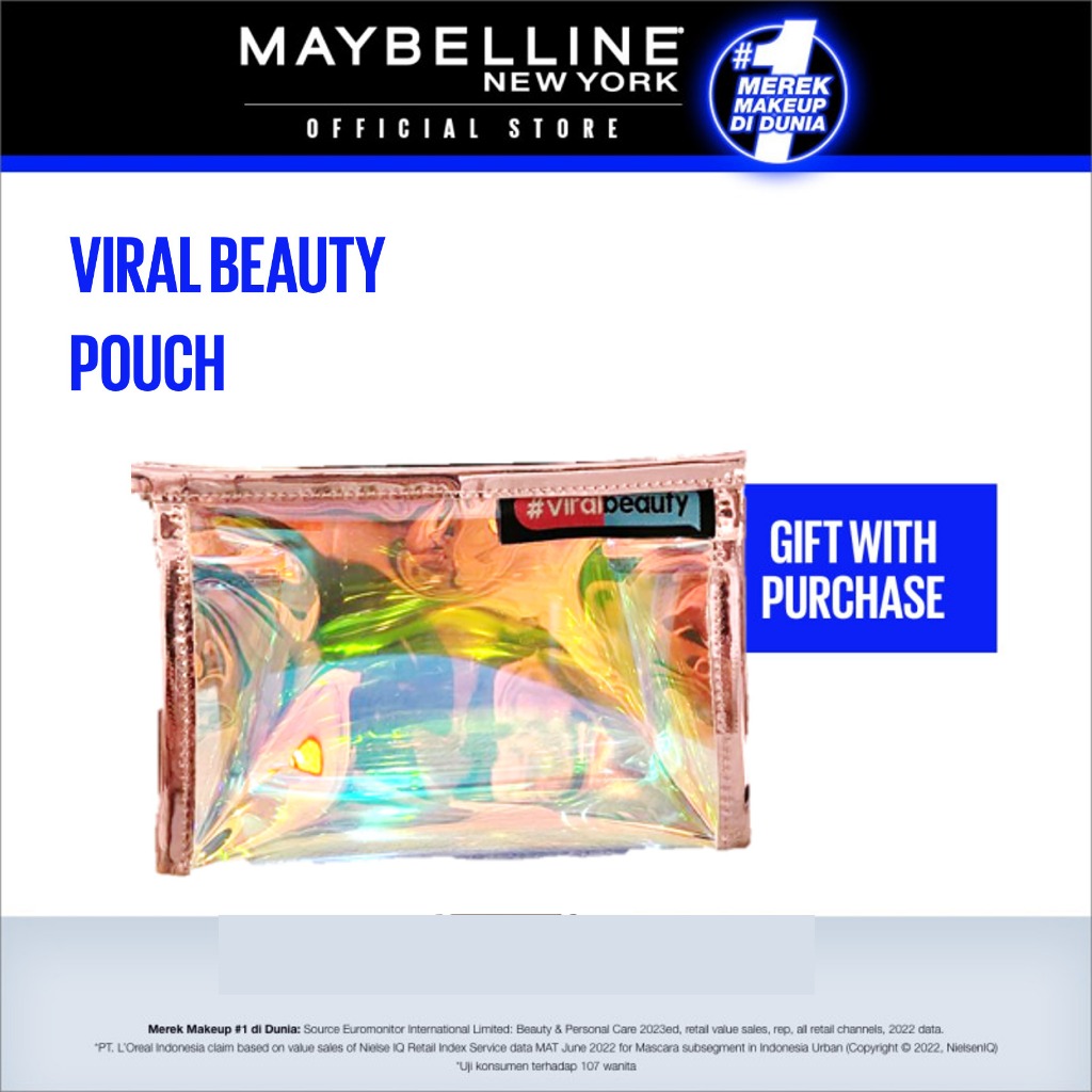 (FREE GIFT - DO NOT ORDER) MAYBELLINE OFFICIAL Viral Beauty Pouch