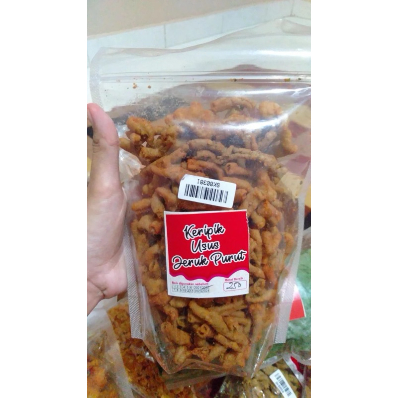 

Keripik usus pedas purut best seller