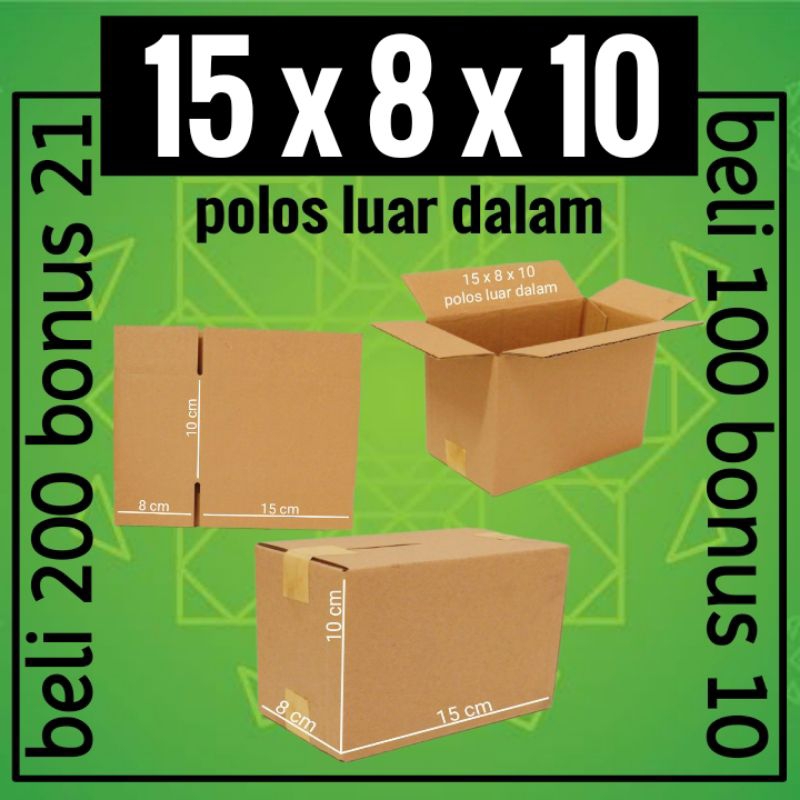 

Kardus karton box packing 15x8x10