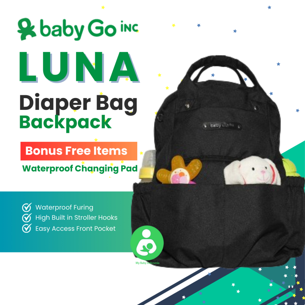 BabyGo Inc - Babygo Inc Luna Diaper Bag Backpack baby go inc babygoinc tas bayi / anak