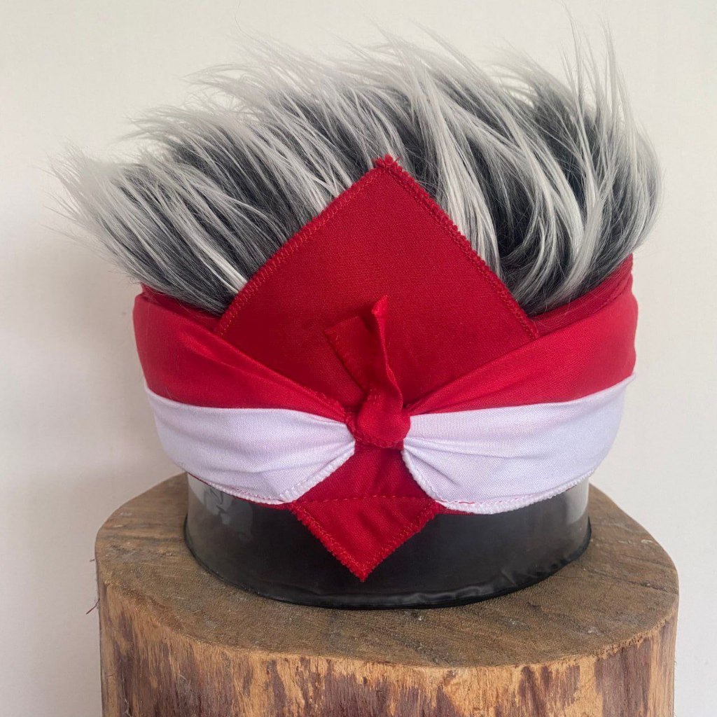 udeng bali rambut merah putih premium udeng topi rambut