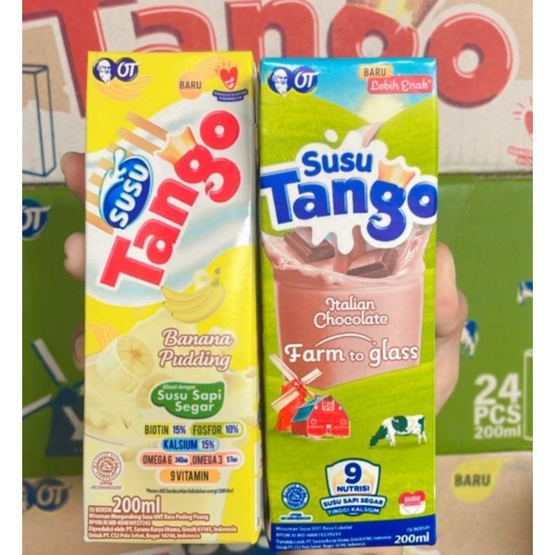 

Tango Susu UHT Italian Chocolate & Banana Pudding 200 ml x 3Pcs