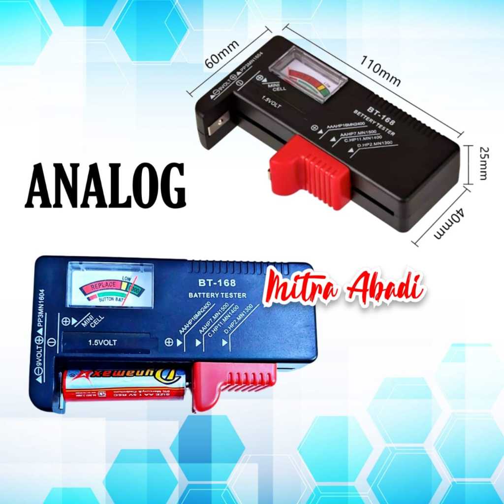 Alat Test Mengecek Kondisi Baterai AA AAA Kancing Volt Tester Efektif — 10