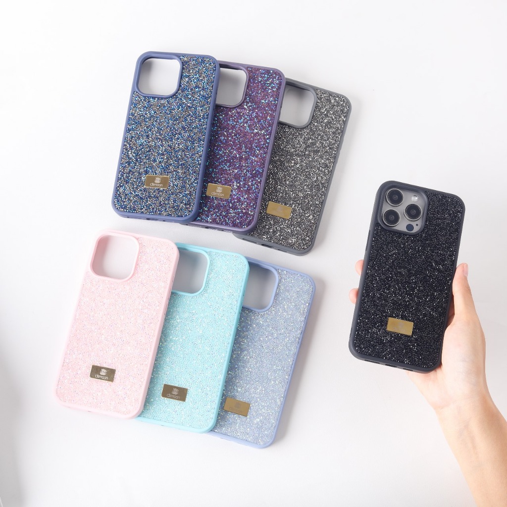 DZMOON Swarovski Premium Case for iPhone Promax 15 14 13 12 11 Samsung S24 Ultra S23 Casing HP Premi
