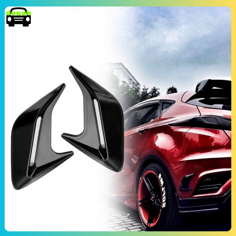 【2Pcs】Mobil Air Flow Side Fender Variasi Insang Hiu Stiker Air Flow Kap Mesin Air Scoop Dekorasi Var