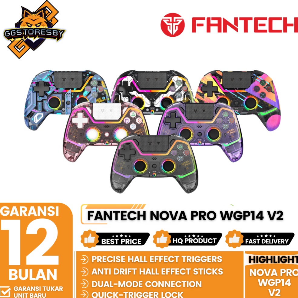 FANTECH NOVA WGP14 WIRELESS HALF EFFECT Gamepad p D8R6