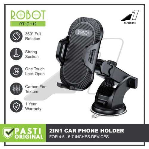 Holder Mobil Car Holder Buat Dudukan HP Mobil ROBOT RT-CH12