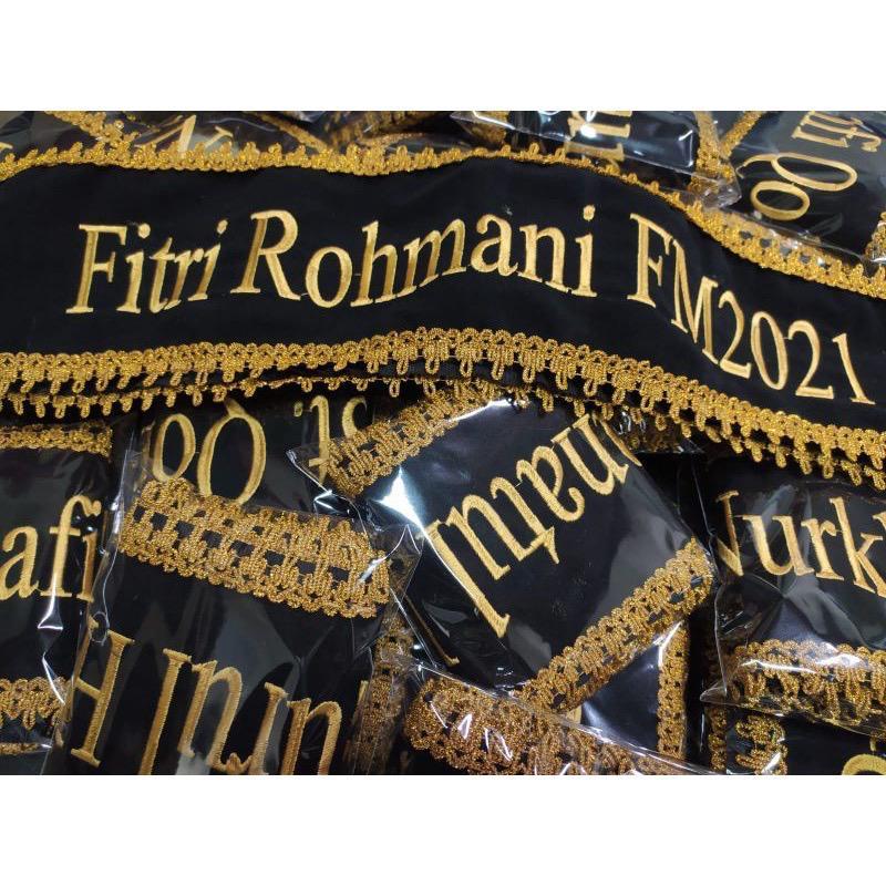 Selempang Bludru Renda// Selempang samping list renda//Selempang wisuda