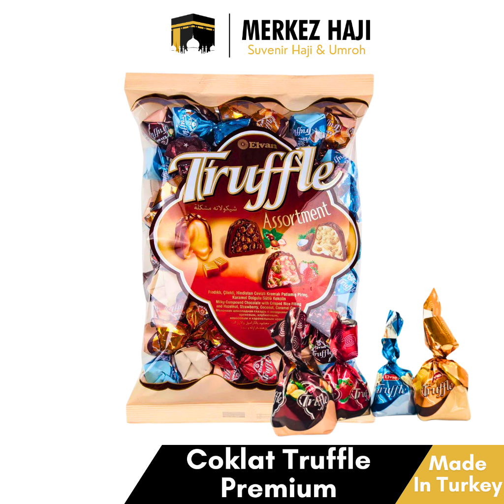 

Coklat Turki Truffle 250 Gram Elvan Mix Premium | Cokelat Arab Turkey Oleh oleh Haji Umroh Halal