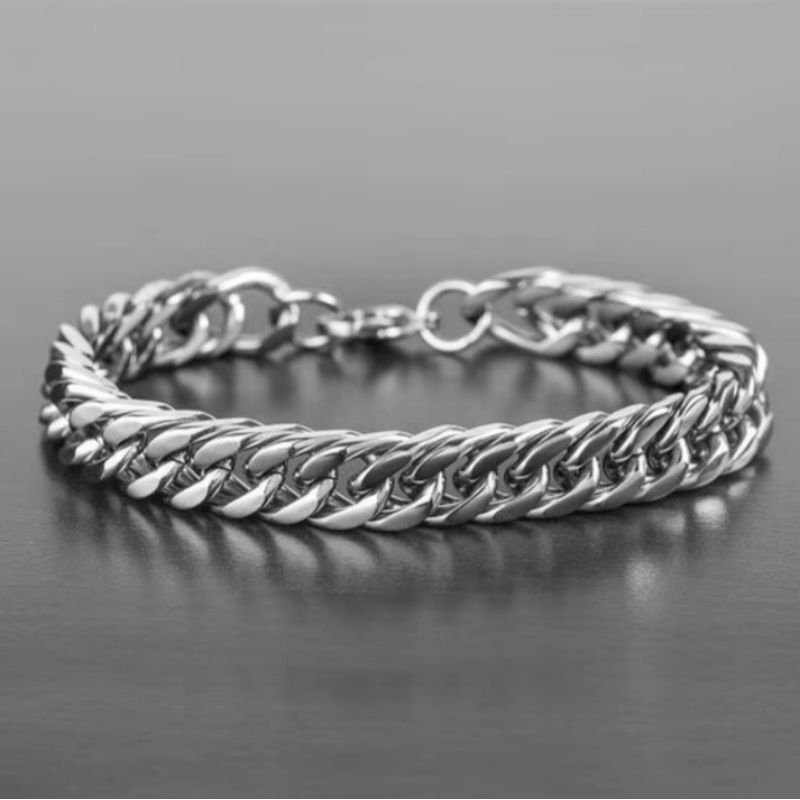 Gelang Pria Rantai Titanium Asli Original Anti Karat