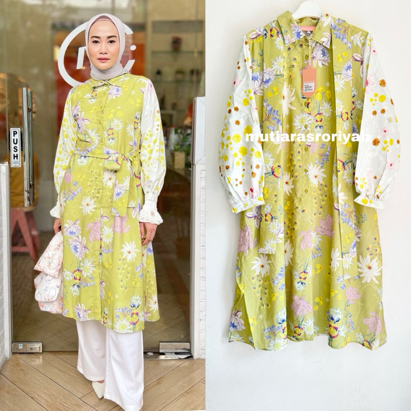 READY STOCK Ria Miranda Kaia Long Tunic Baju Riamiranda Tunik Gamis Diskon Sale Raya Lebaran