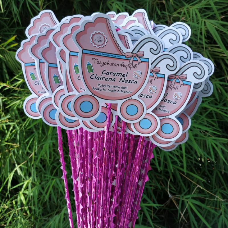 Bendera Aqiqah Karakter Custom