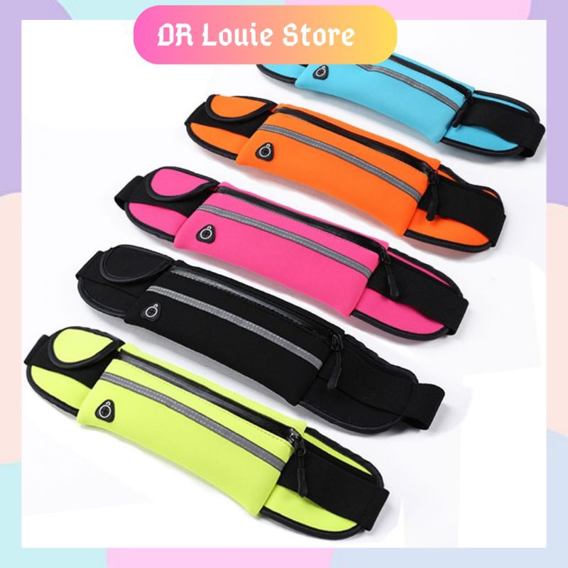 EXCLUSIVE Tas Pinggang Lari Waterproof 1 Kantong Tas Olahraga Lari Jogging Gym Tas Ikat Pinggang HP