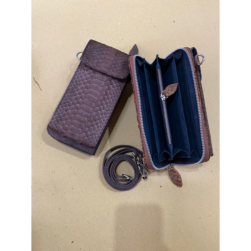 Dompet + Tas HP kulit Ular Cantik
