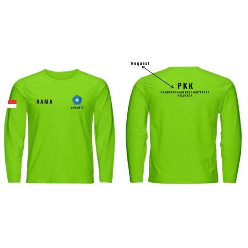 kaos pria wanita jakarta, kaos panjang PKK