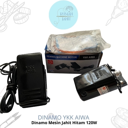 Dinamo Motor Listrik Mesin Jahit Kecil Merk YKK AIWA 120 Watt