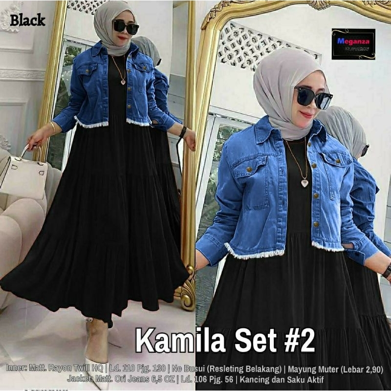 KAMILA SET/SETELAN DRESS & OUTER JEANS