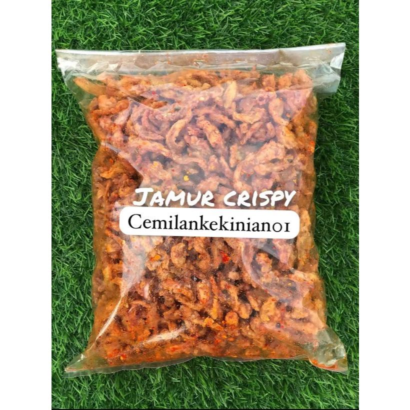 

keripik jamur/jamur crispy/keripik jamur krispy pedas daun jeruk bumbu melimpah