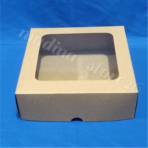 

Kardus coklat window ukuran [ 22X22 ] per pcs (ECER)