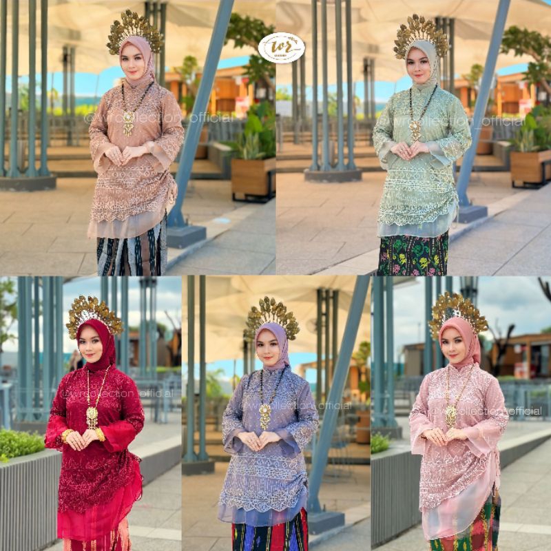 BAJU BODO MODERN ORGANZA TUNIK RENDA SERUT SAMPING