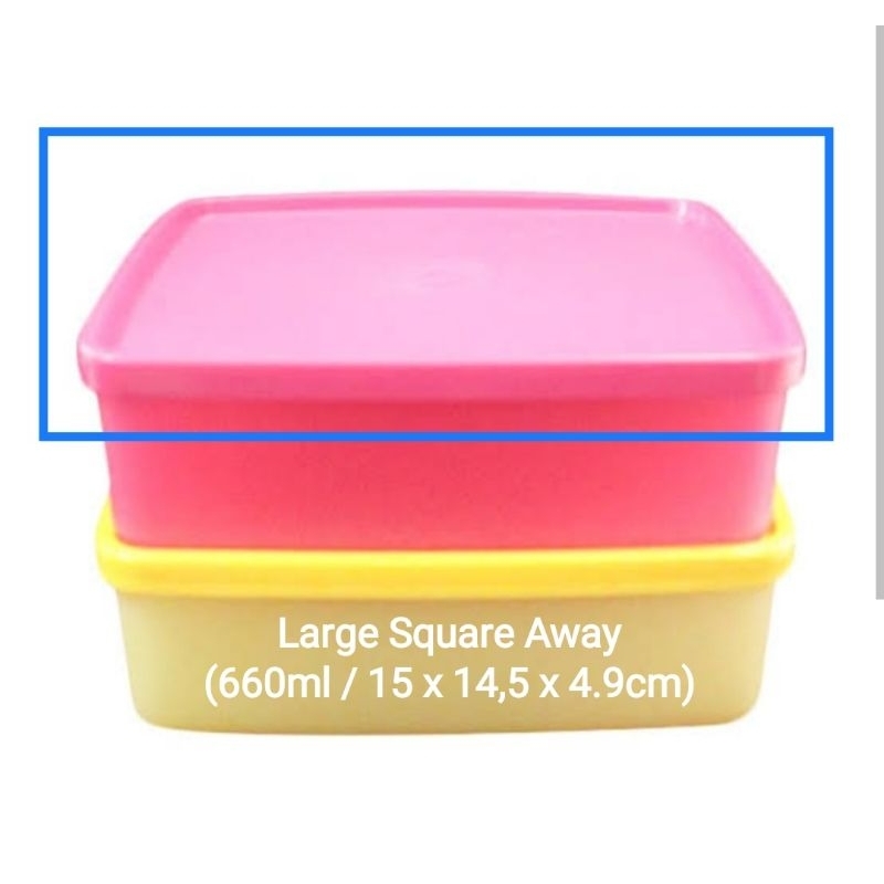 Tutup Large Square Away (LSA) Tupperware