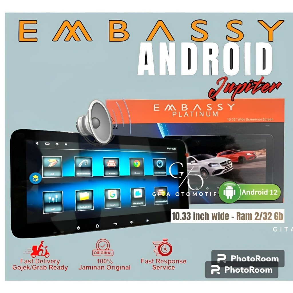 Head unit Android Embassy JUPITER 10 inch RAM 2 32 GB Platinum