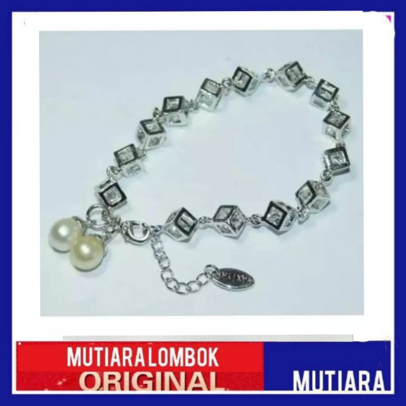 gelang mutiara laut lombok asli perhiasan gelang wanita jewellery  sout sea pearl ori mewah