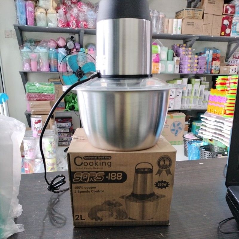 Blender Daging Stainless dengan 4 Mata Pisau