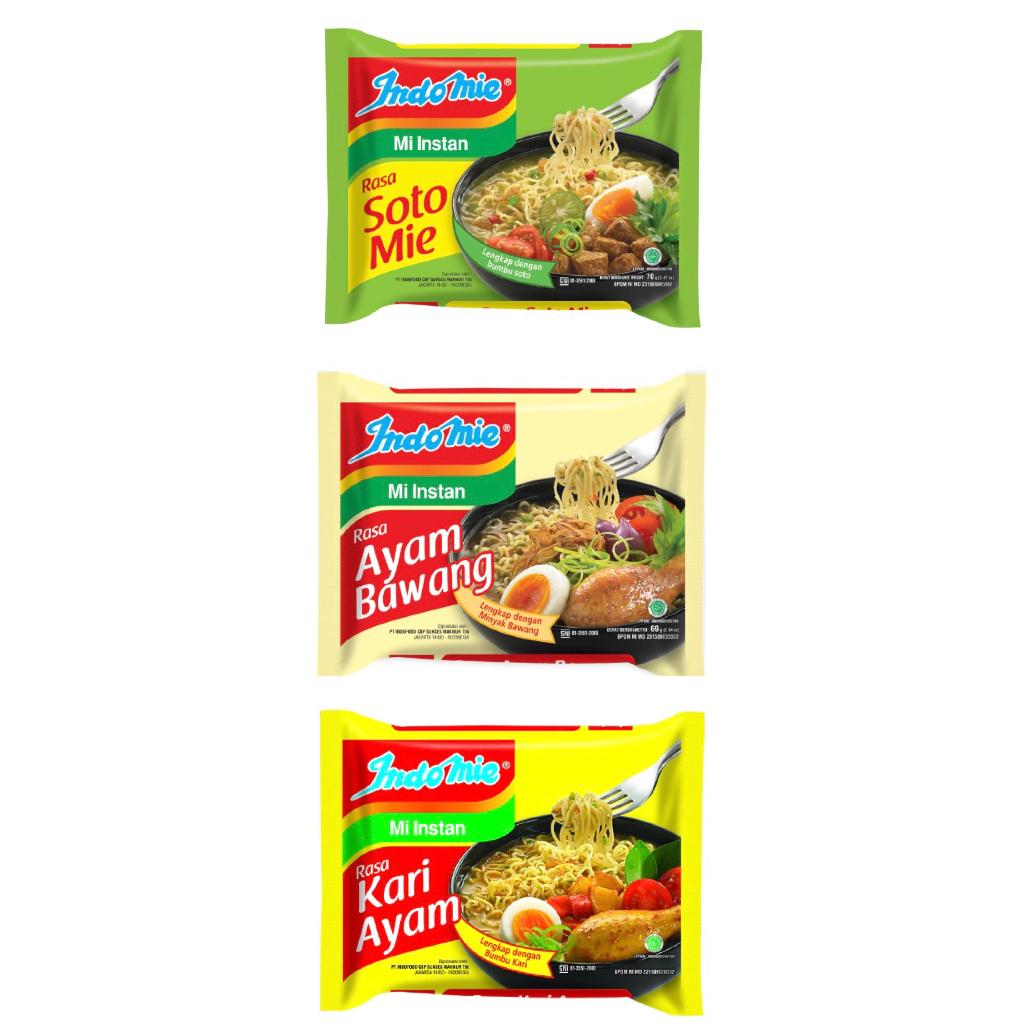 

Indomie Kuah / Indomie Ayam Bawang / Indomie Soto / Indomie Kari Ayam