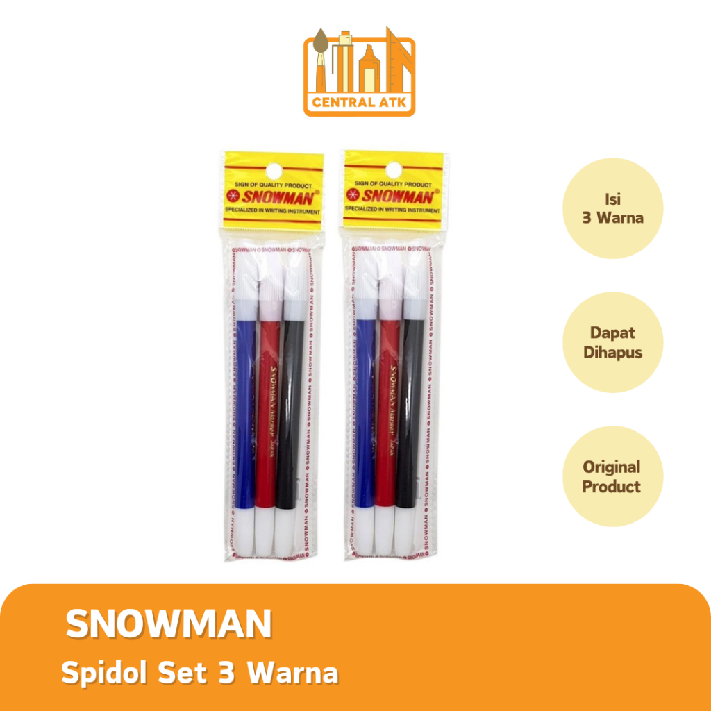 

SPIDOL KECIL SNOWMAN 1 SET ISI 3 WARNA