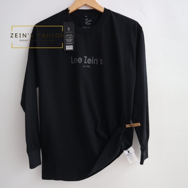 kaos pria dan wanita lengan panjang , kaos lee zein's100% katun combed Lp01.