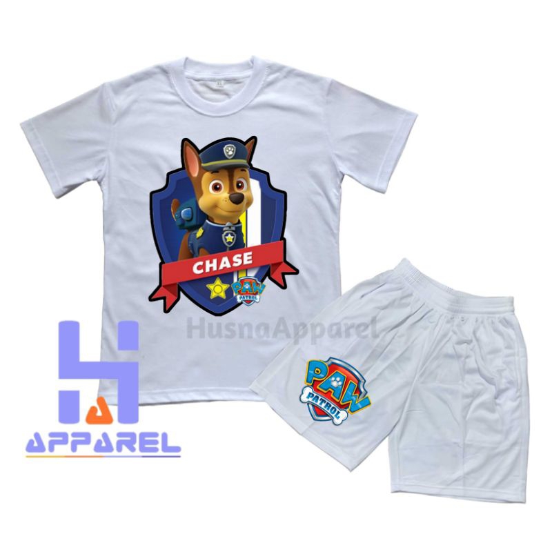 BAJU ANAK KAOS ANAK SETELAN CHASE PAW PATROL