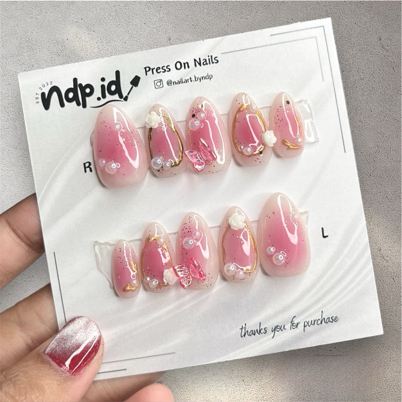 Press On Nails | Kuku Palsu | Fake Nails | Wedding | Engagement | Wisuda | Gel Polish | Cat Eye | 3D