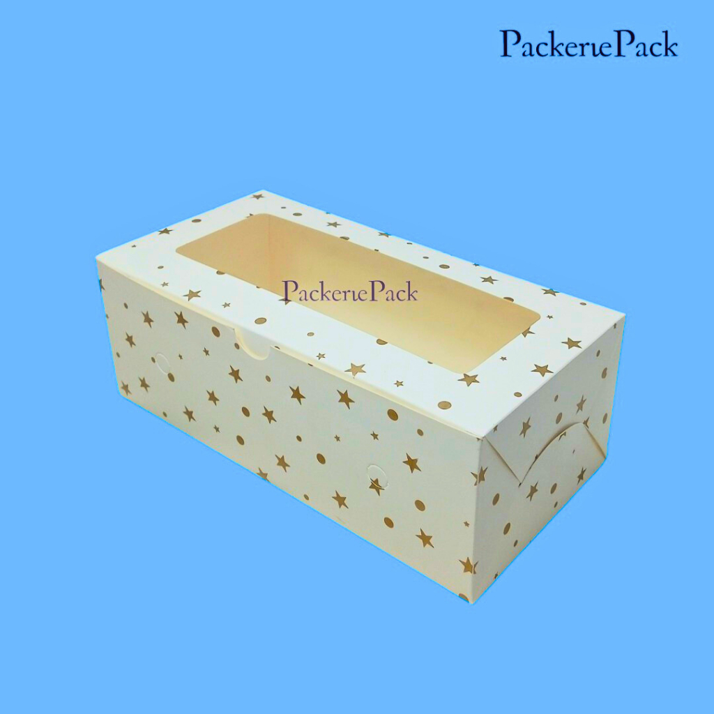 

Dus Kotak Kue Ivory Motif 12x25x8cm Motif Polkadot Bintang Emas Ivory Premium Jendela 12 x 25 x 8 (10 Pcs)
