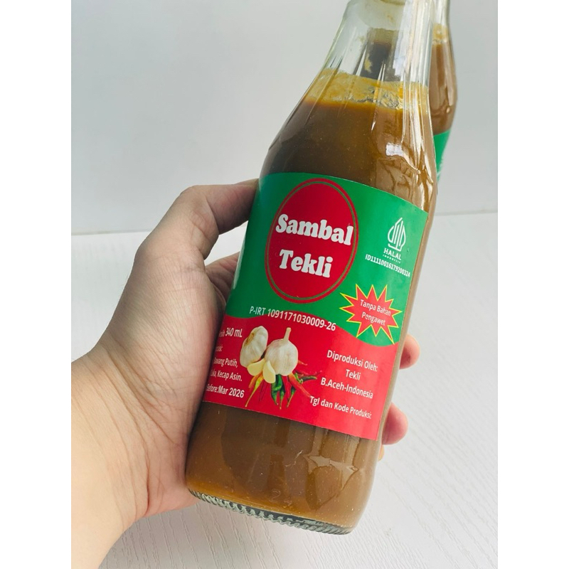 

[DearSisters69] Sambal Tekli Aceh Asli (botol polos)